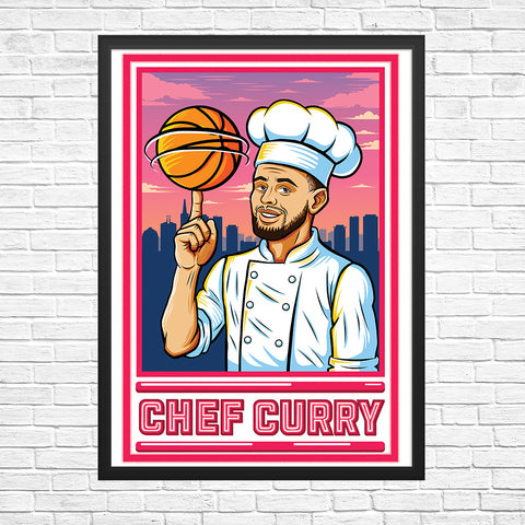 Chef Curry  Giclee Art Print 13 x 19