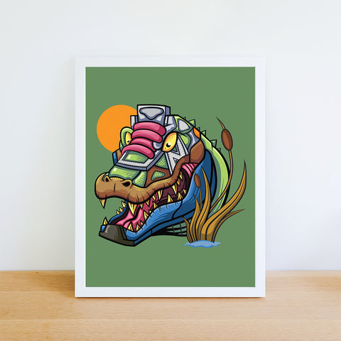 Baklava Crocodile Giclee Art Print 8.5 x 11 (Only Available Online)