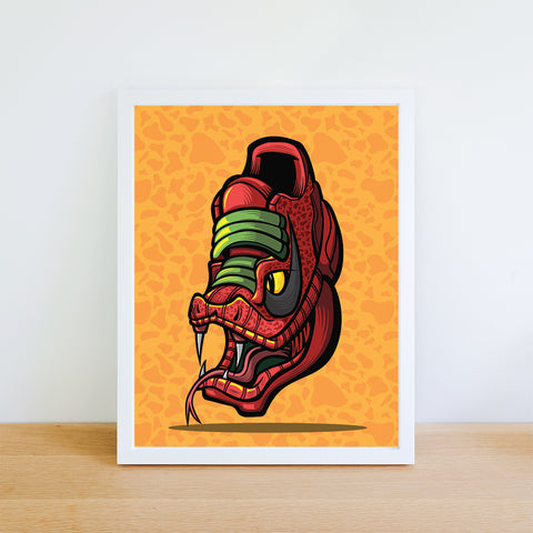Black Mamba Reverse Grinch Giclee Art Print 8.5 x 11