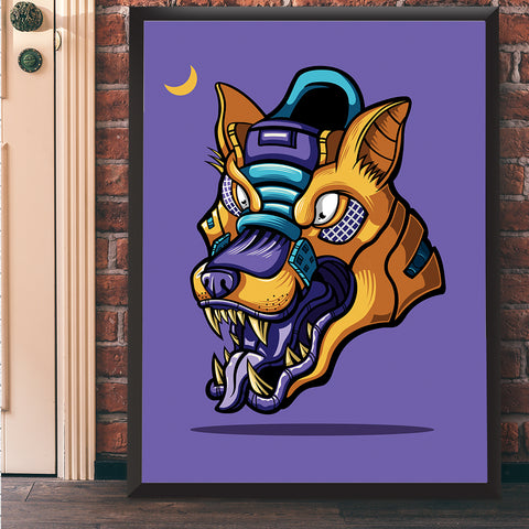 AJ4 Coyote Giclee Art Print 17 x 22 - Bluu Dreams