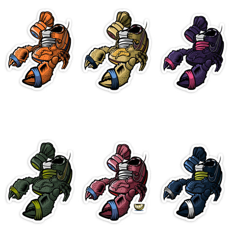 Lobster Collection Sticker Pack 3 x 3