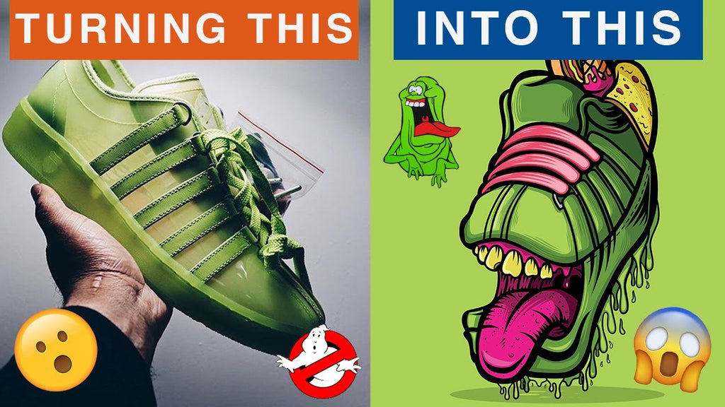 The Green Ghost Sneaker Art Print Design Process Video