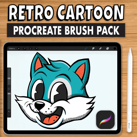 Retro Cartoon Procreate Brush Pack