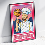 Chef Curry  Giclee Art Print 17 x 22