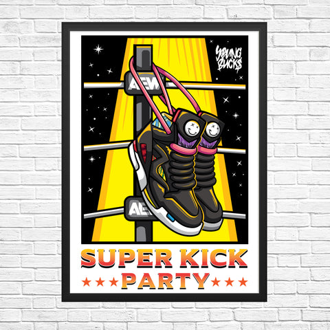 Super Kick Party x Anderson Bluu x AEW  Giclee Art Print 13 x 19