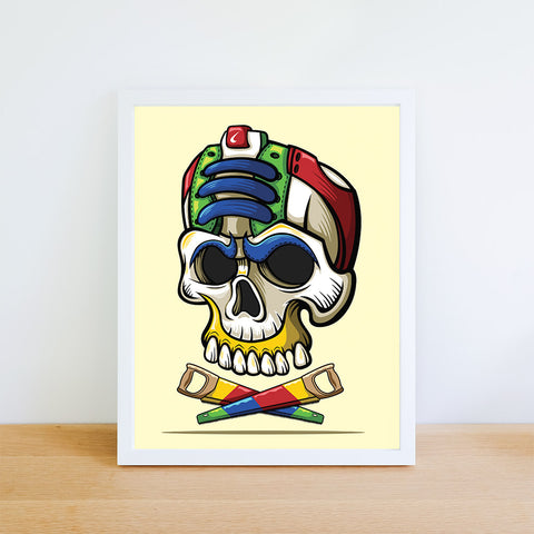 Ebay Skull Giclee Art Print 8.5 x 11