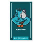 Benji the Cat 1.75 x 1.75 Inch Enamel Pin - Bluu Dreams