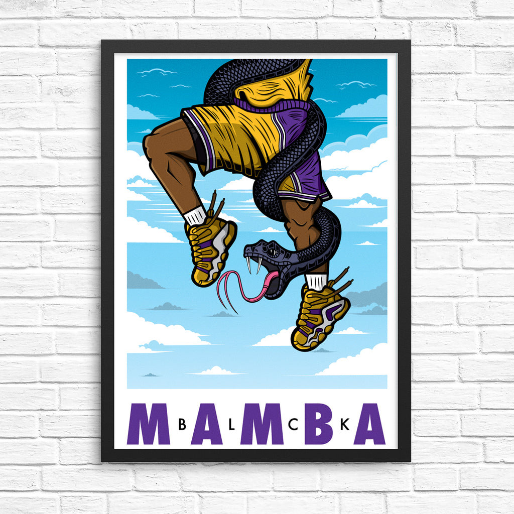BLCK Mamba Giclee Art Print 13 x 19 - Bluu Dreams