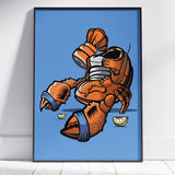 Orange Lobster Giclee Art Print 17 x 22