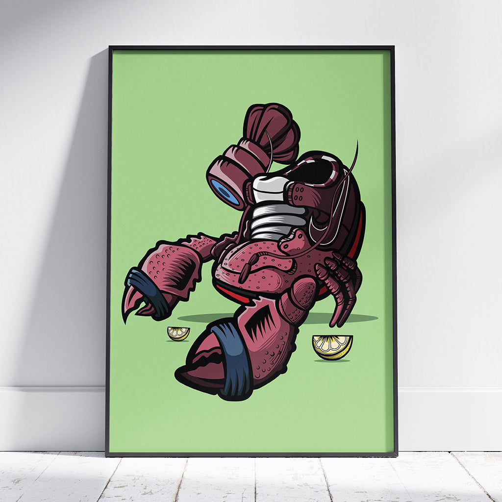 Red Lobster Giclee Art Print 17 x 22